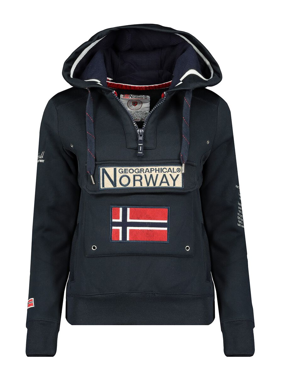 Geographical Norway half-zip sweatshirt with hood_0