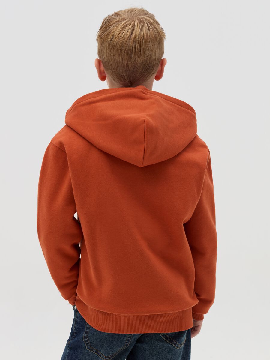 Essential full-zip sweatshirt in fleece with hood_1