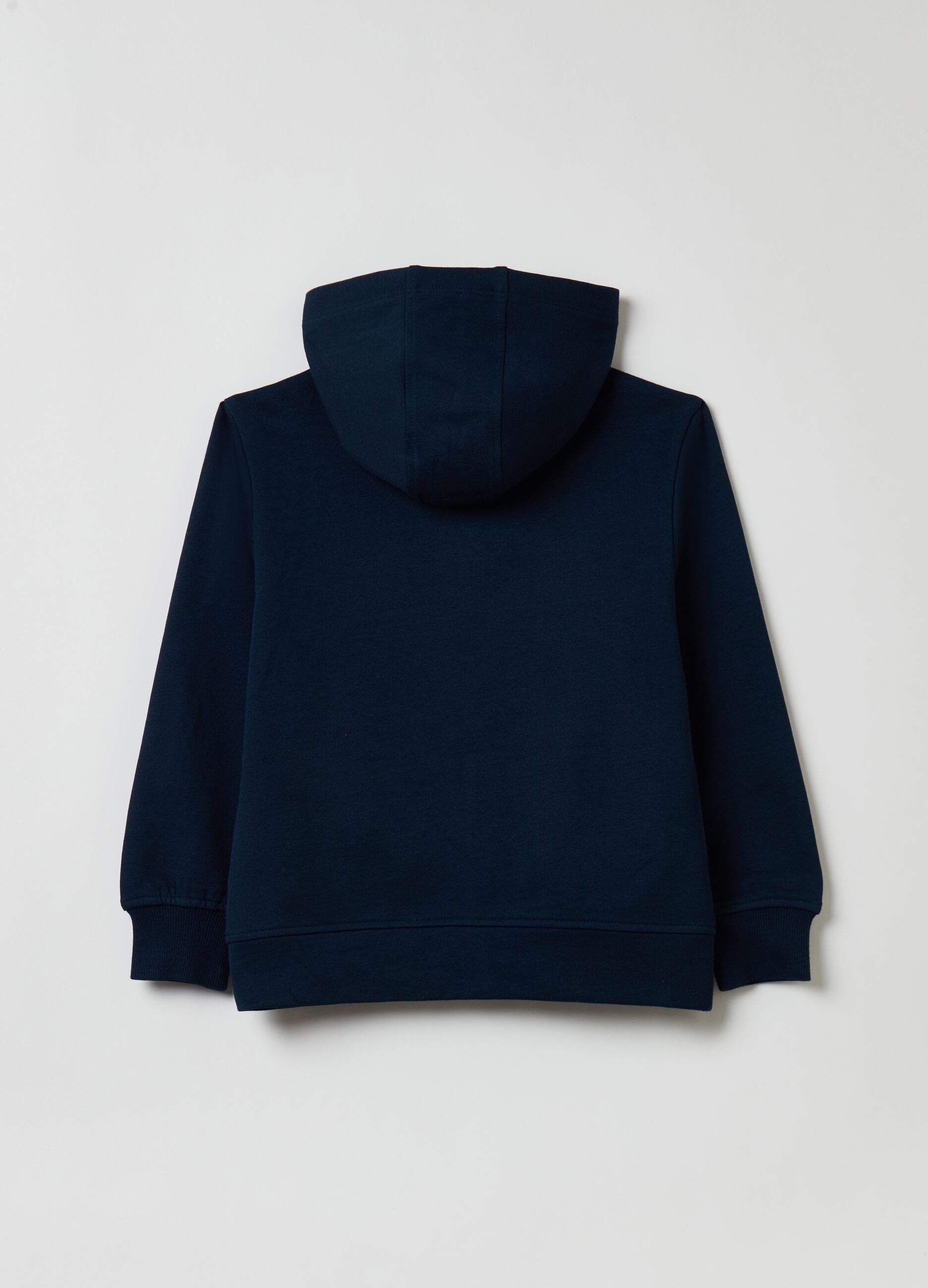 Hooded sweatshirt with zip closure