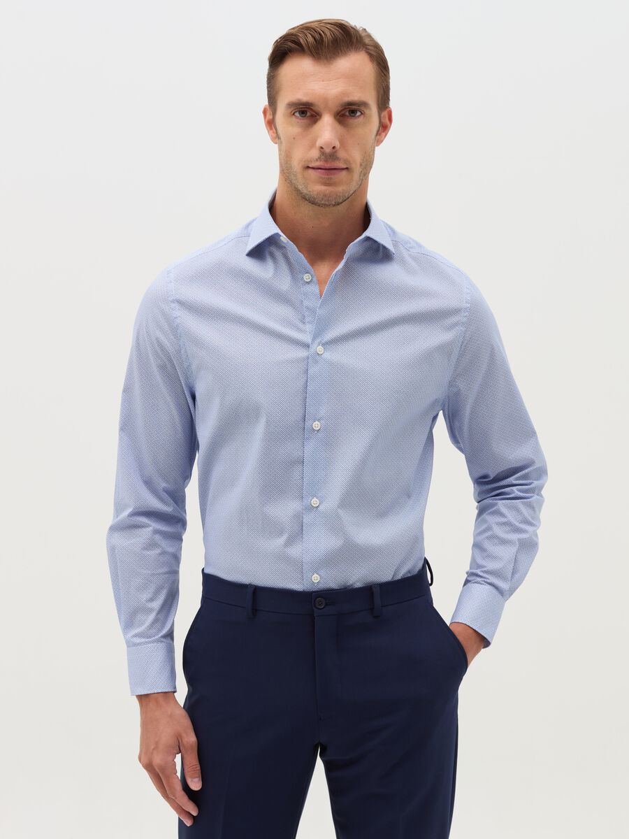 Regular-fit shirt with micro pattern_0