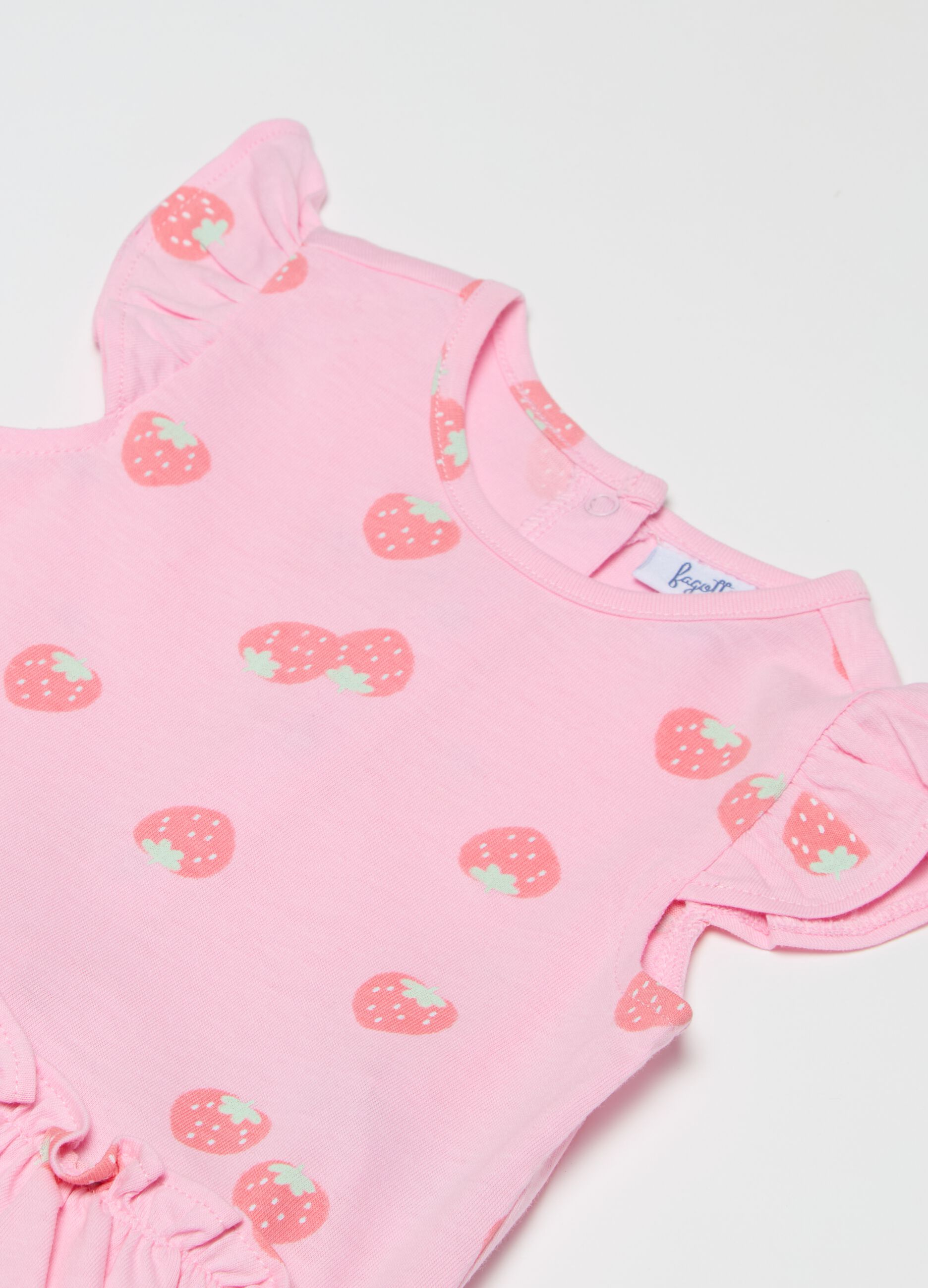 Organic cotton rompers with print