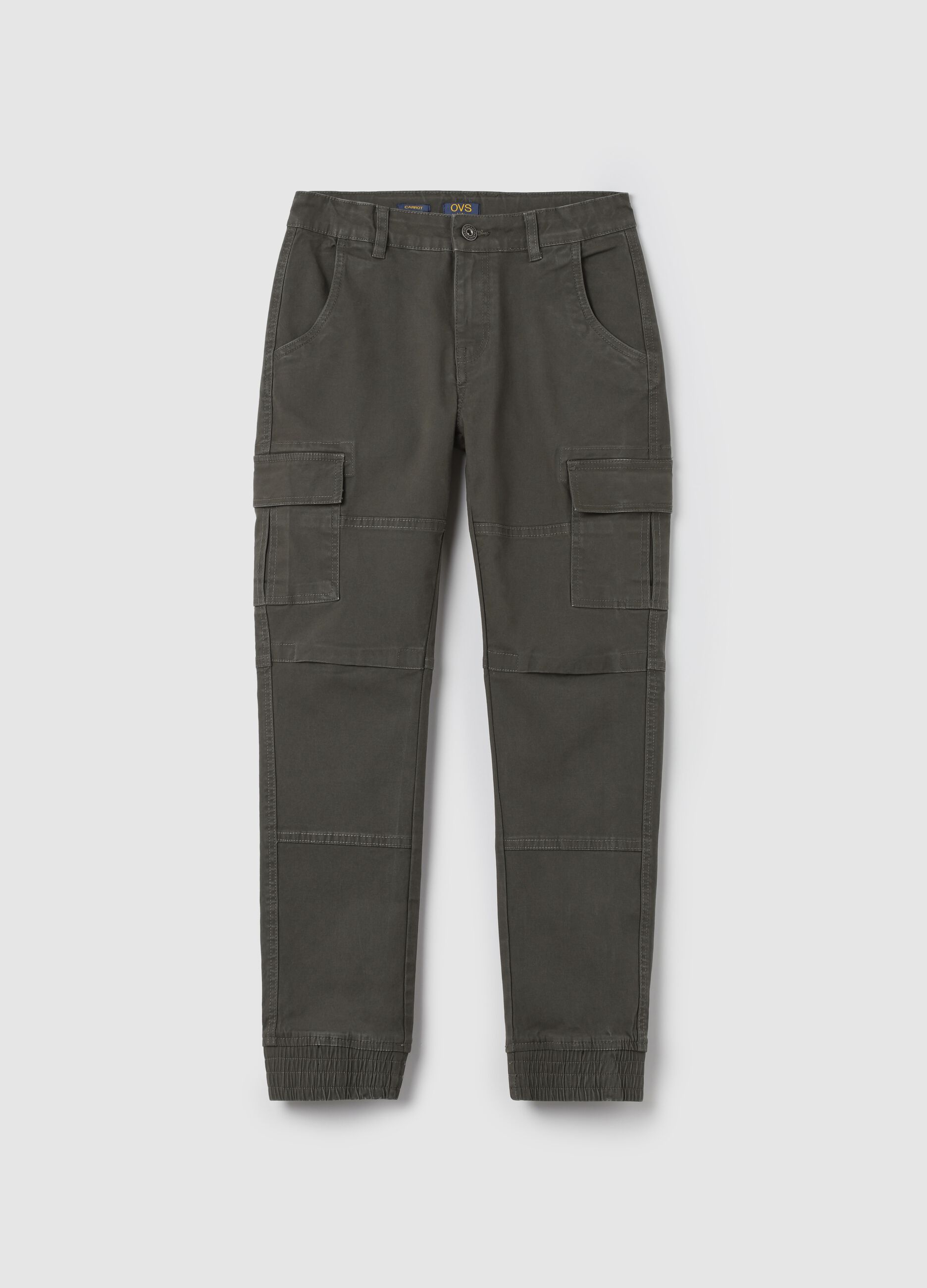 Stretch twill cargo trousers