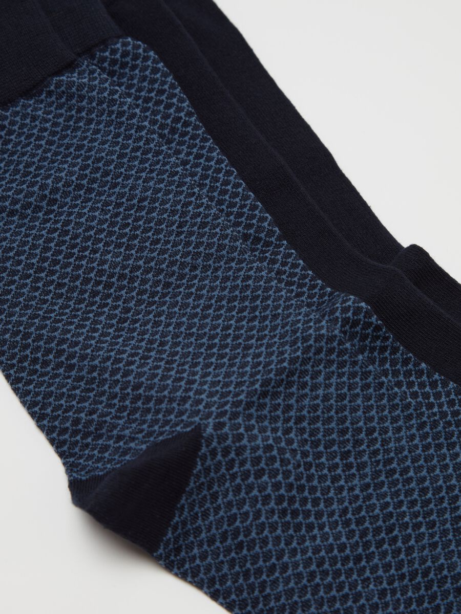 Three-pair pack short socks with geometric pattern_1