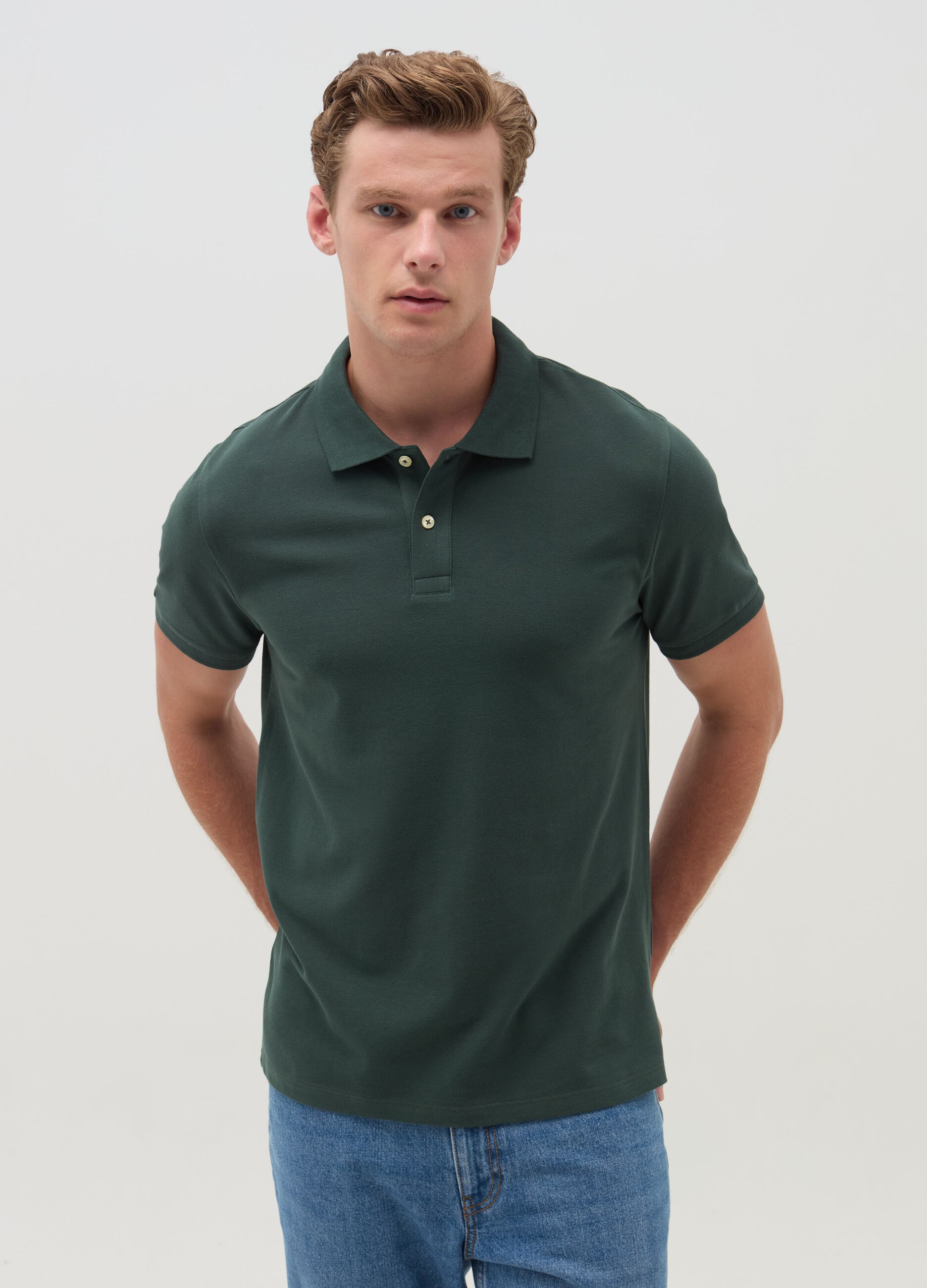 Cotton pique polo shirt