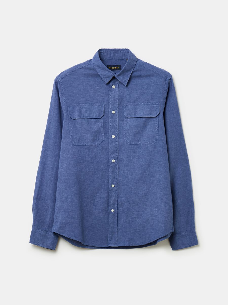 Camisa de lino y algodón con bolsillos_3