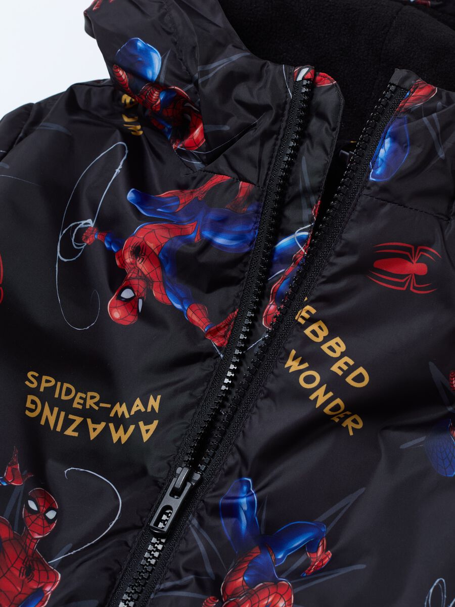 Short full-zip jacket with Spider-Man print_2