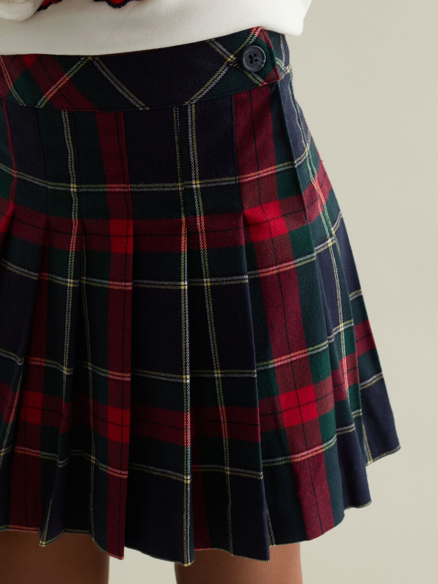 Pleated tartan miniskirt_2