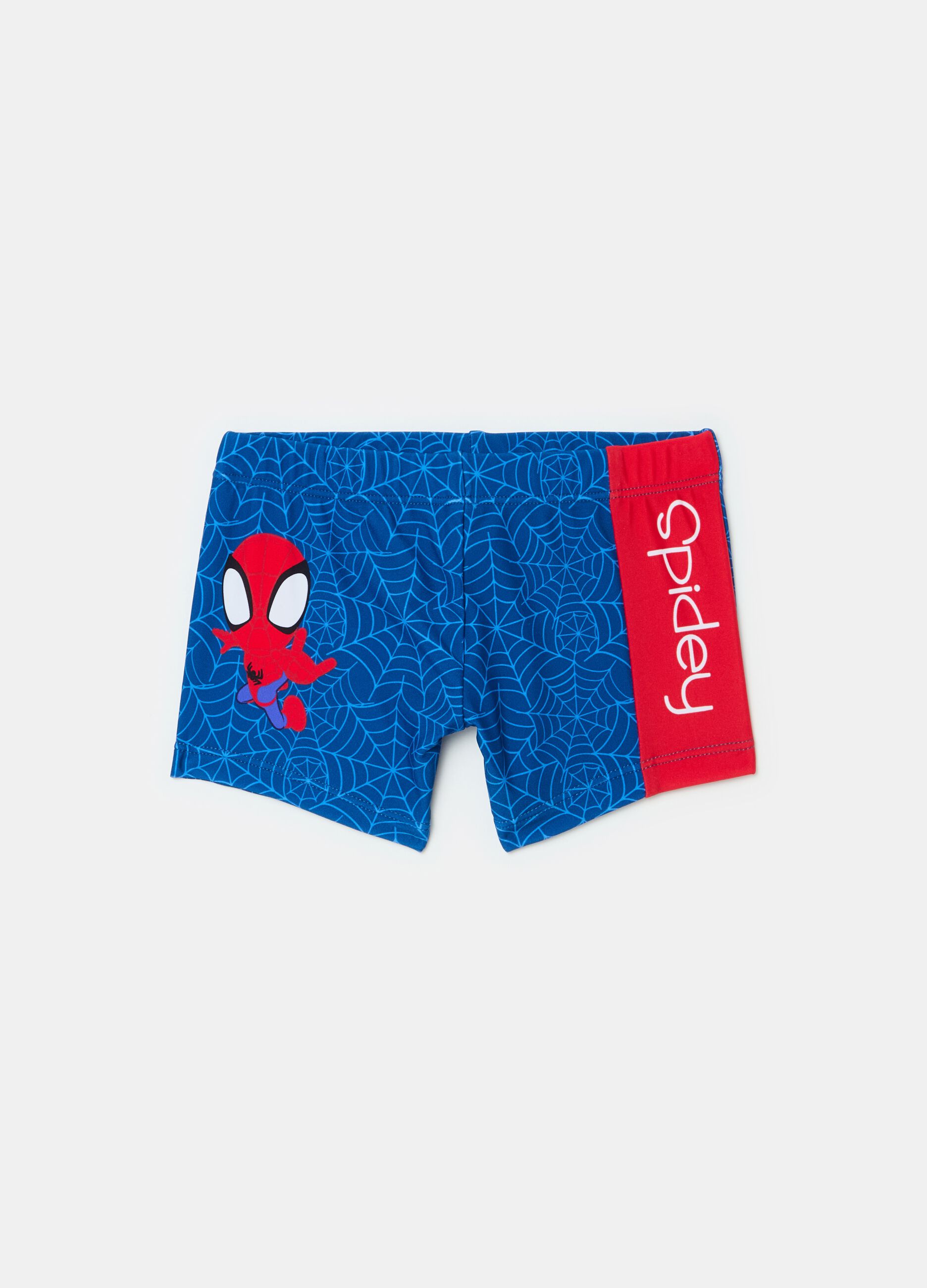 Swimming trunks with Spidey print