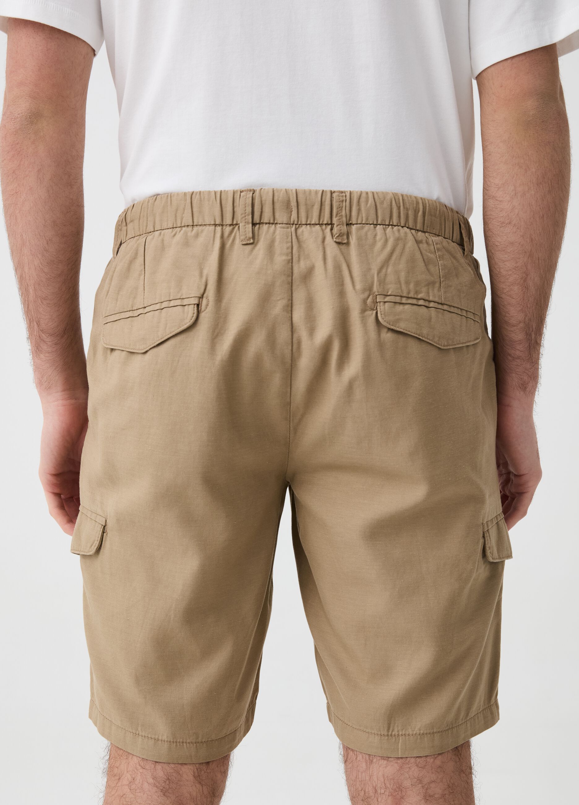 Cargo Bermuda joggers with drawstring