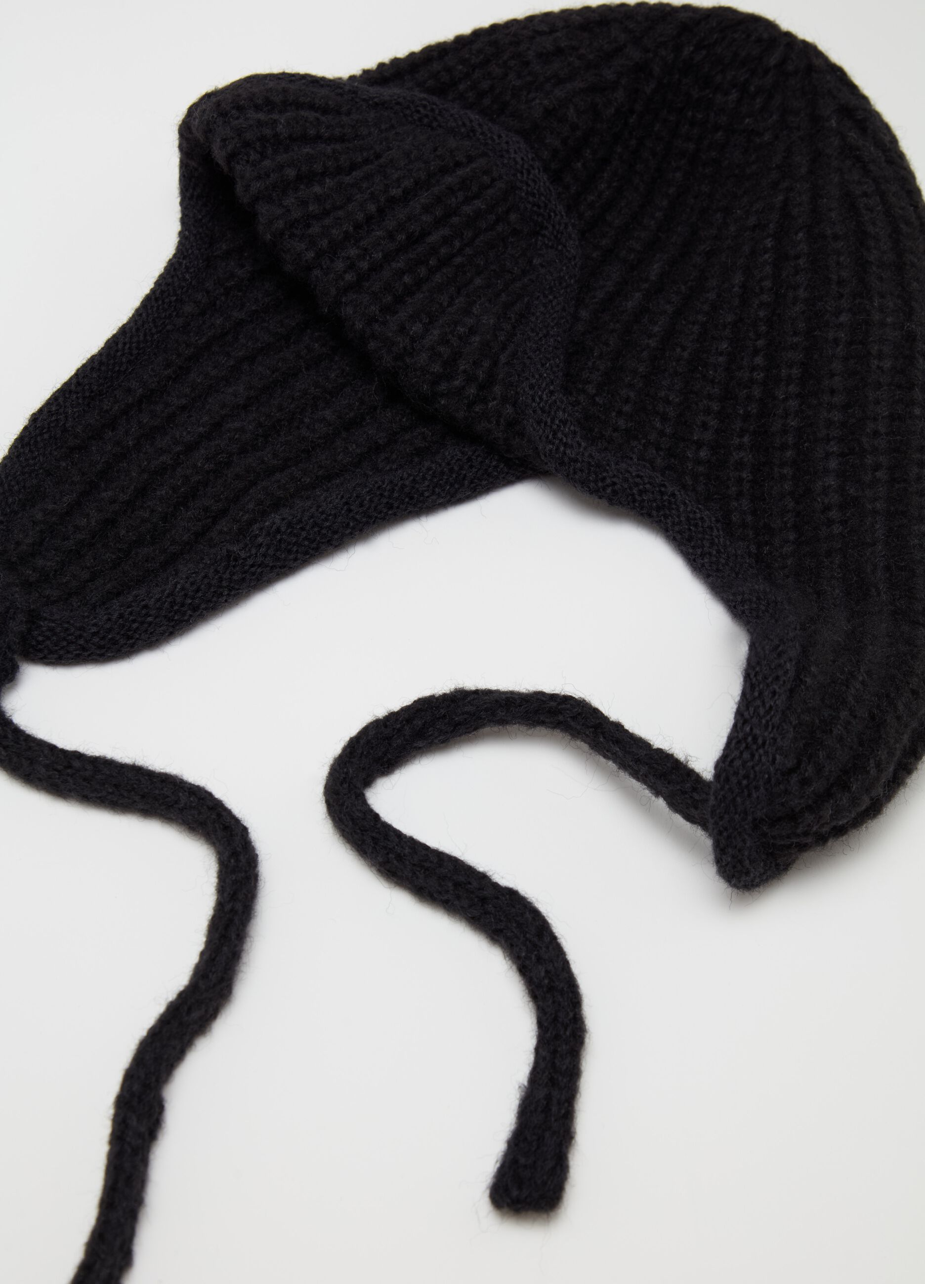 Knit aviator hat