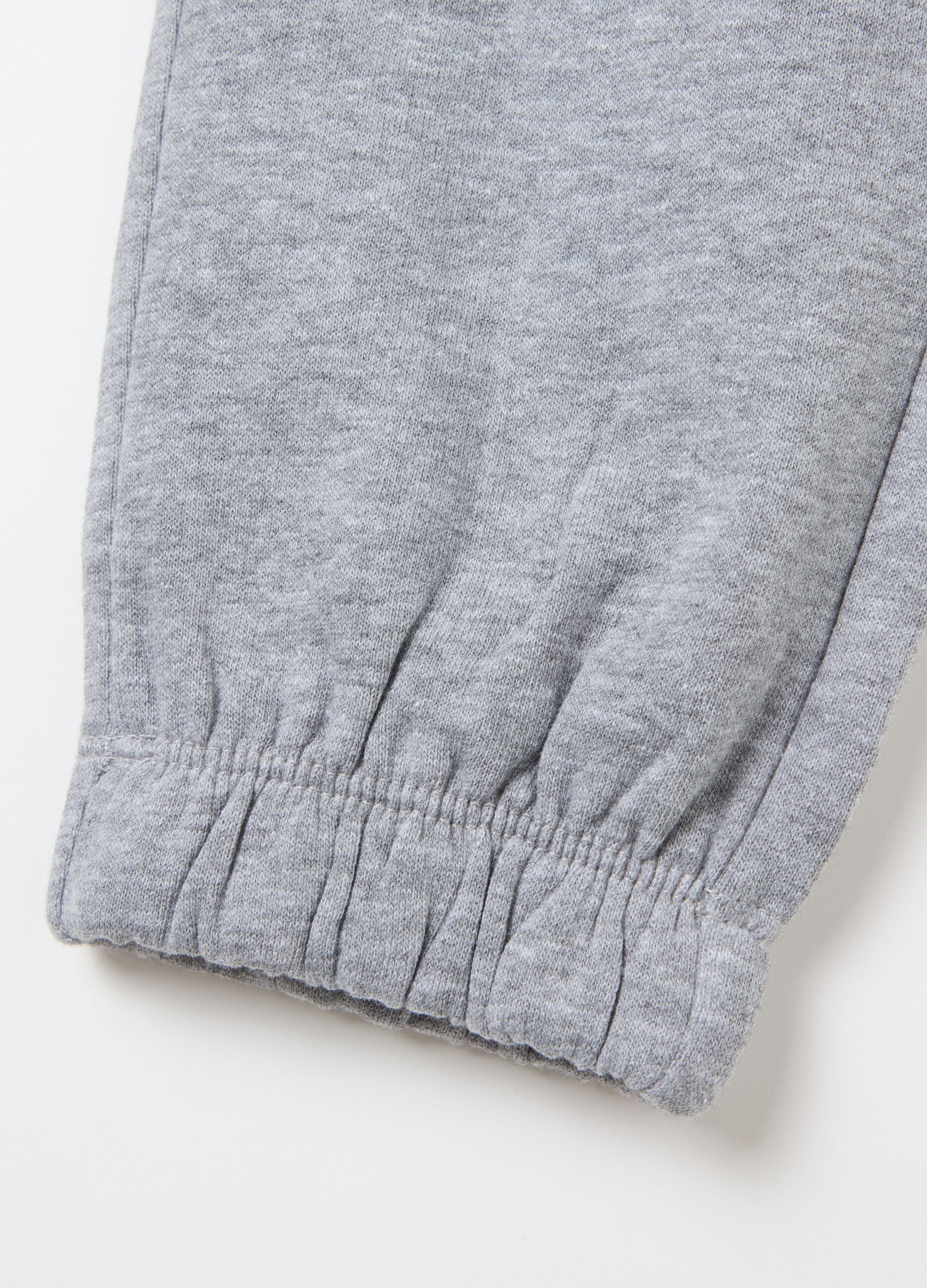 Fleece joggers with drawstring