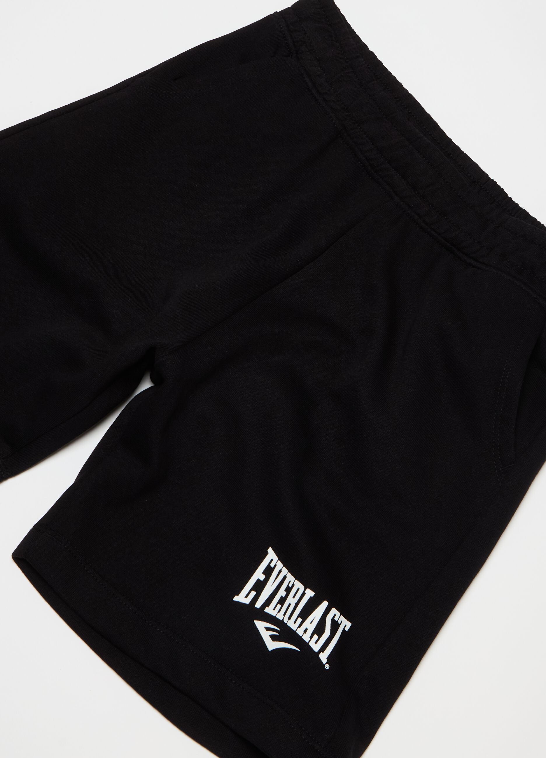 Cotton shorts with logo print