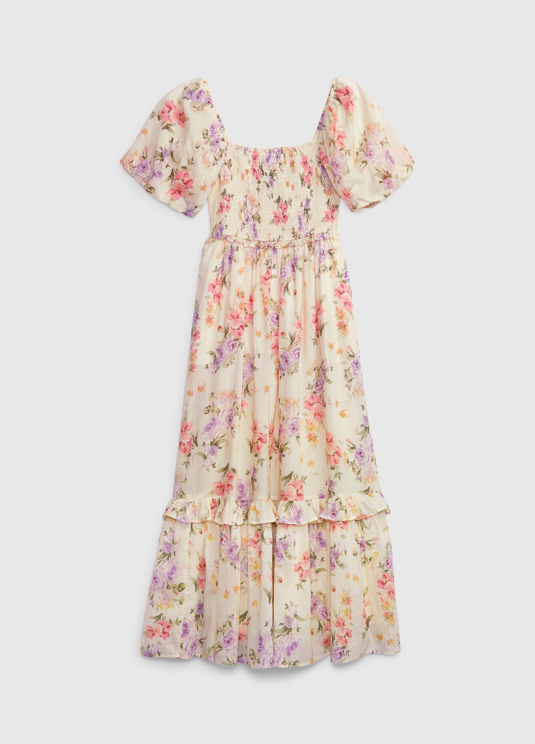 LoveShackFancy long dress with floral pattern