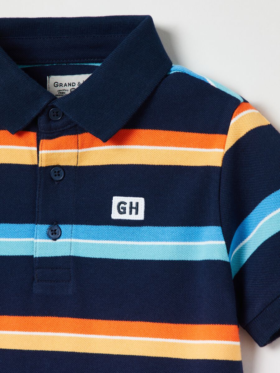 Grand&Hills striped pique polo shirt_2