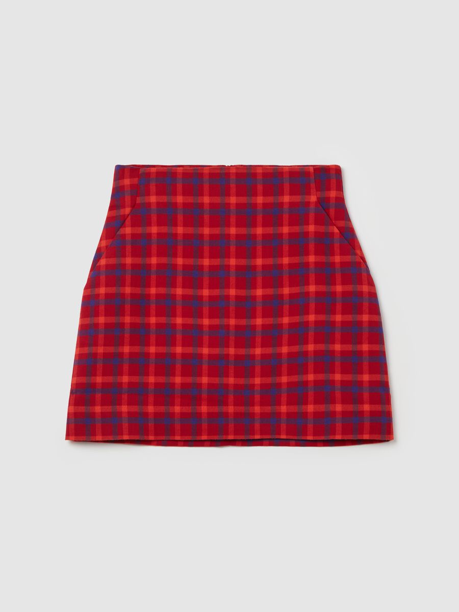 Miniskirt with check pattern_4