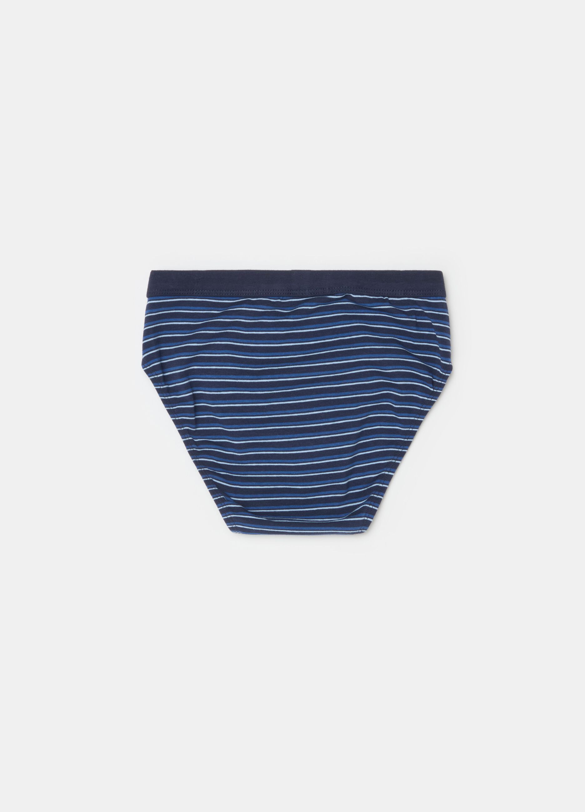 Striped organic cotton briefs