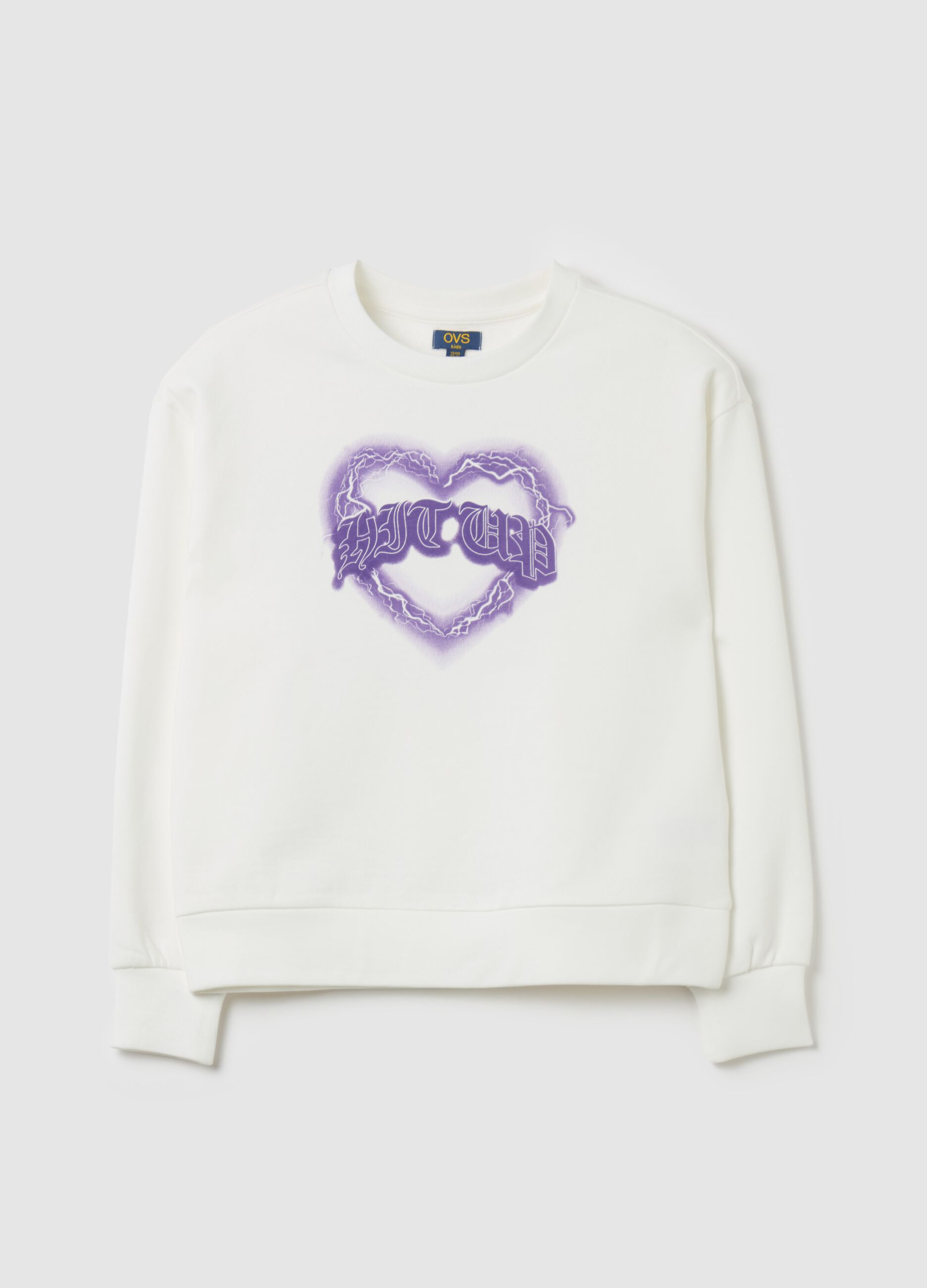 Sweatshirt in cotton with print