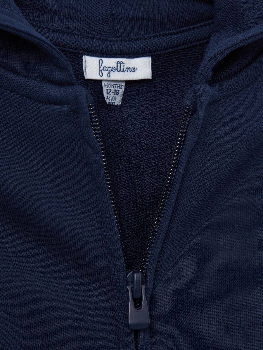 Full-zip sweatshirt in French terry with hood_2