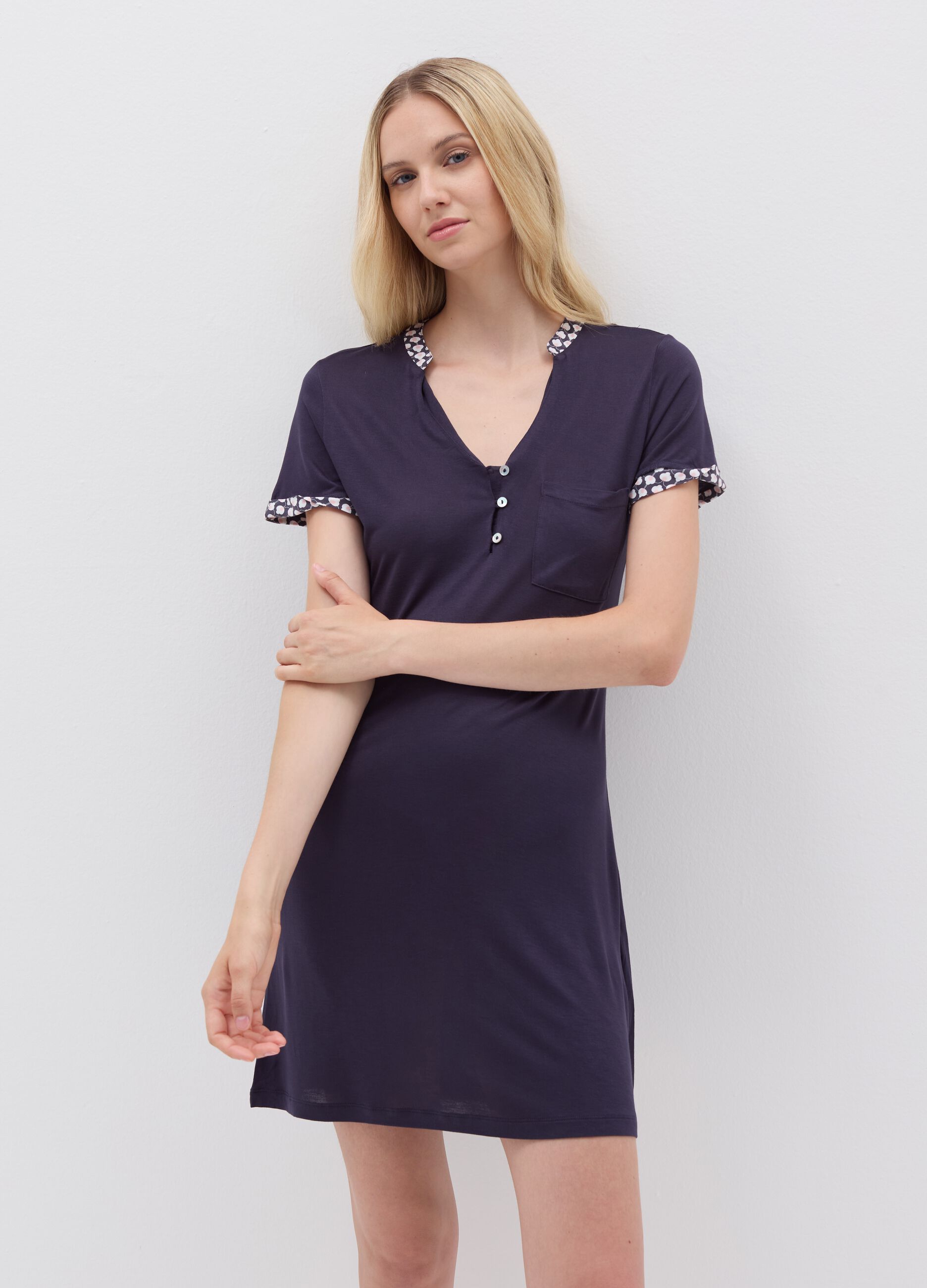 Nightdress with printed details