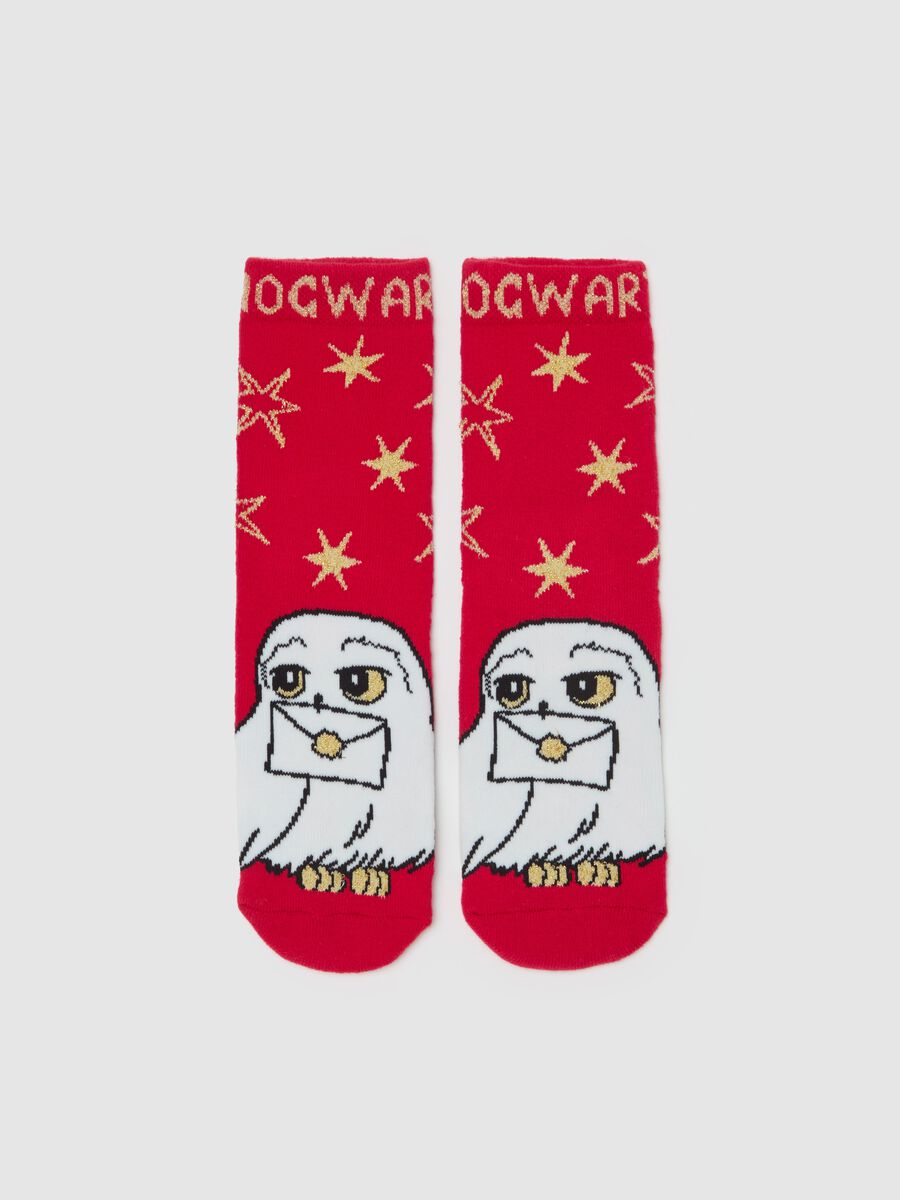 Slipper socks with Harry Potter Hedwig design_0