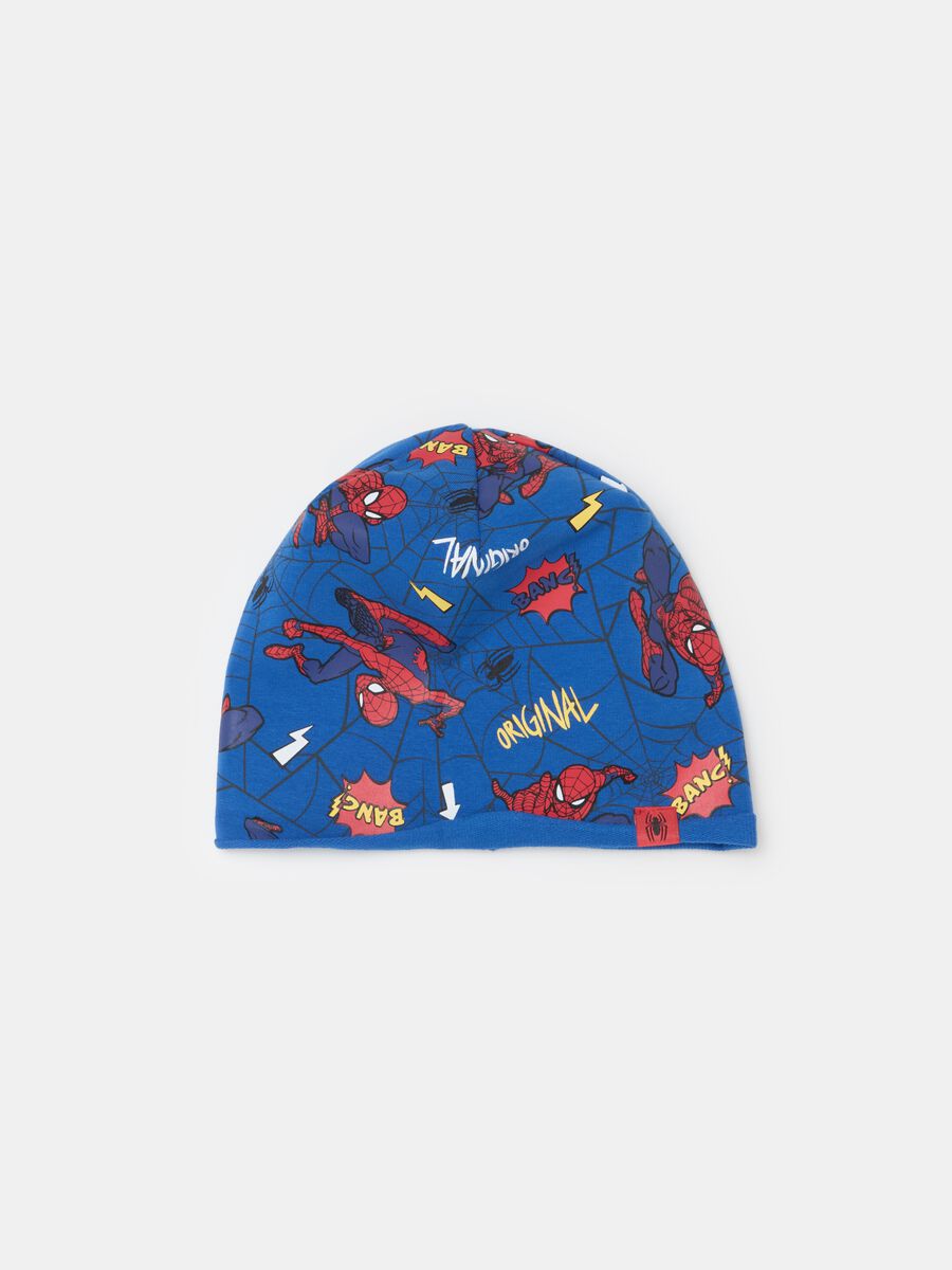 Hat in French terry with Spider-Man print_1