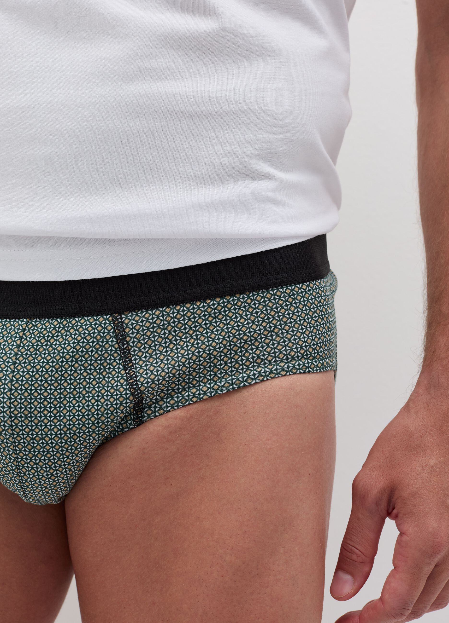 Three-pack briefs with micro pattern