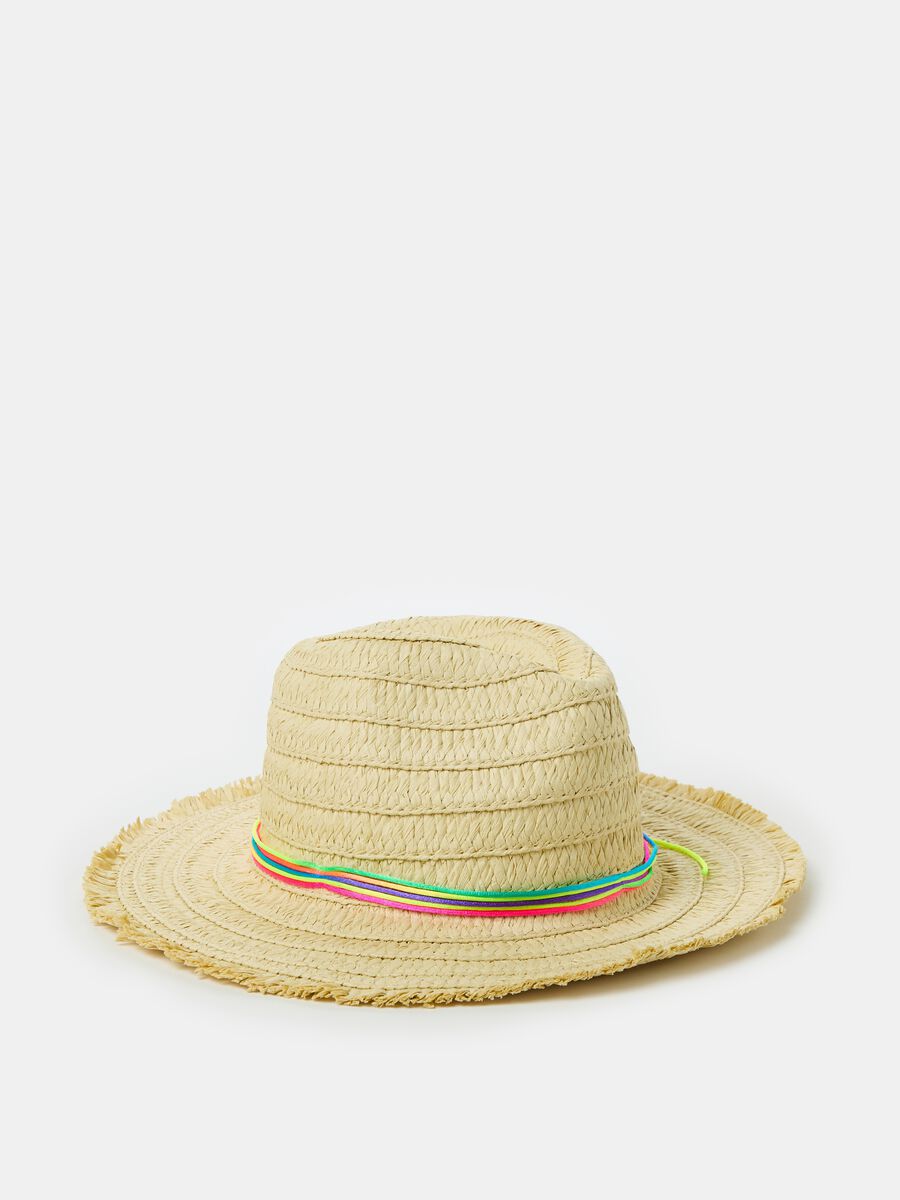 Sombrero Trilby con cordones multicolor_0