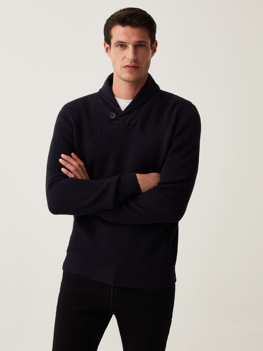 Pullover with shawl neck_0