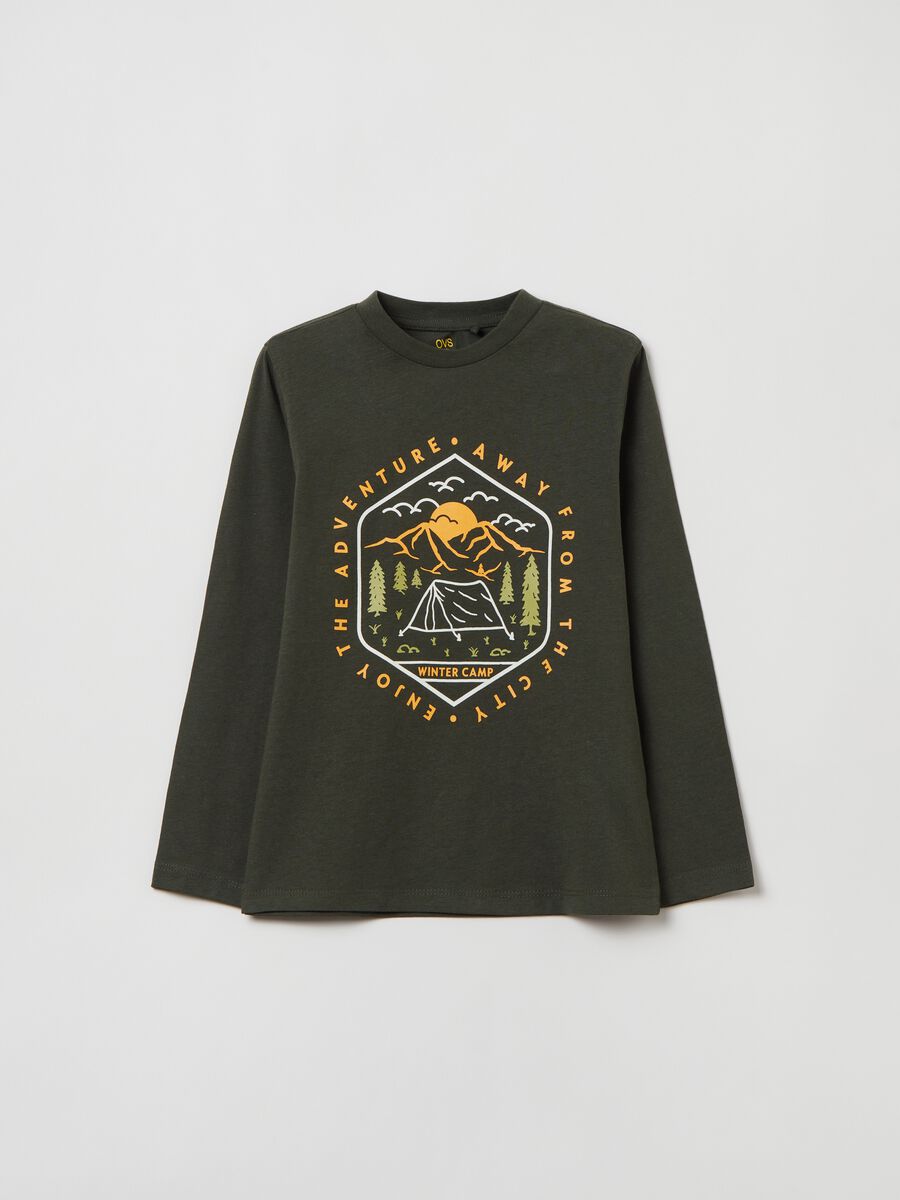 Long-sleeved T-shirt with print_0