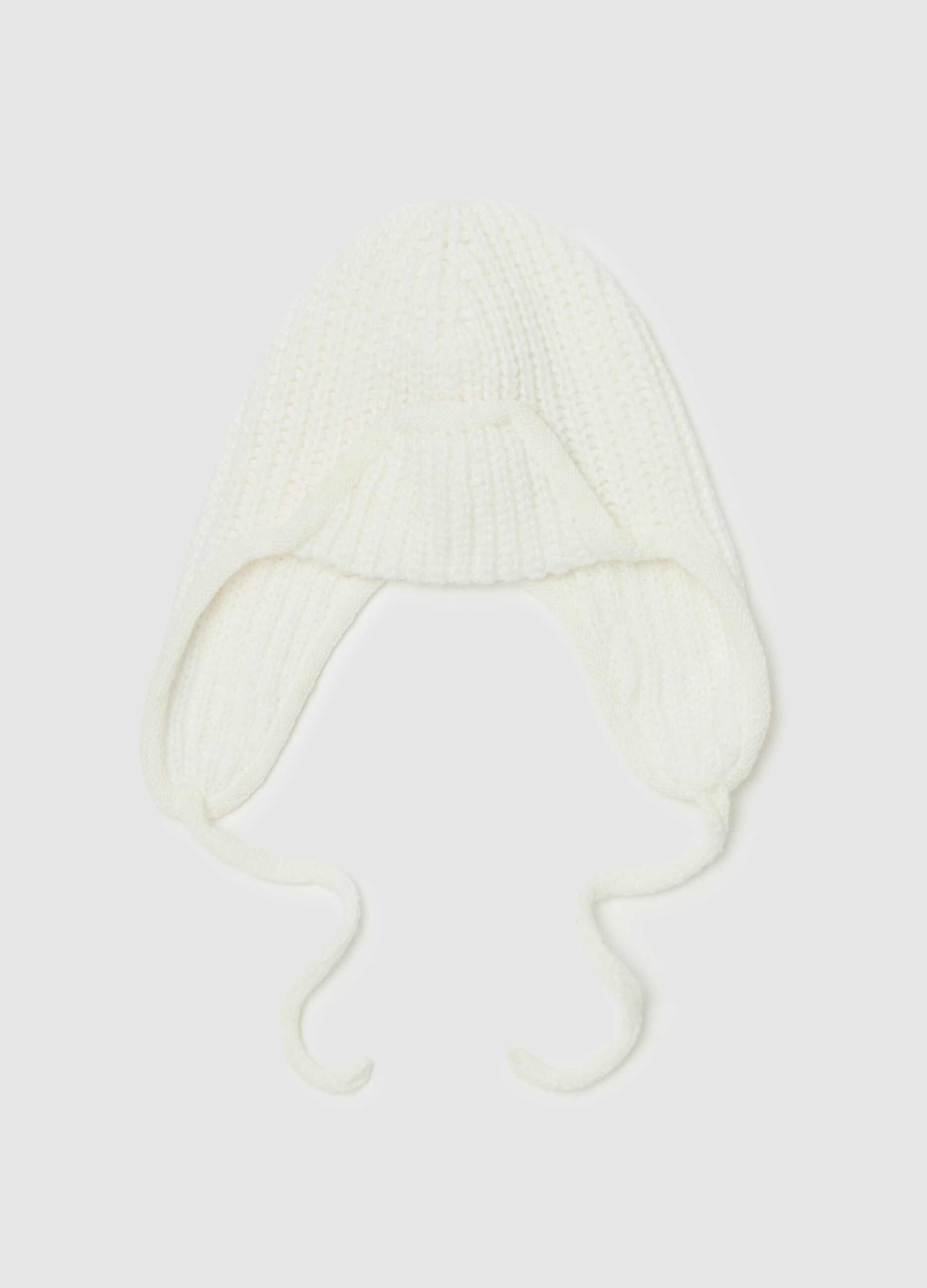 Knit aviator hat