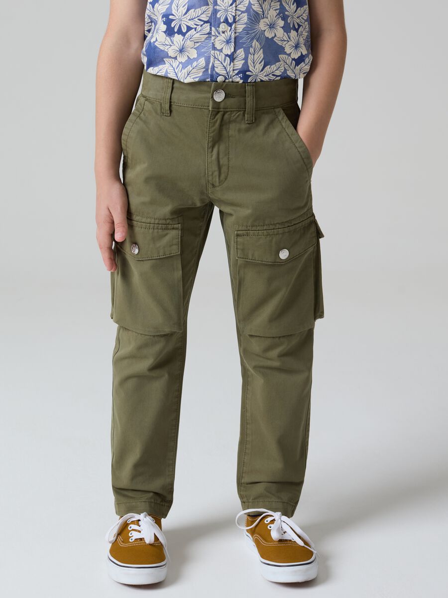 Cotton cargo trousers_1