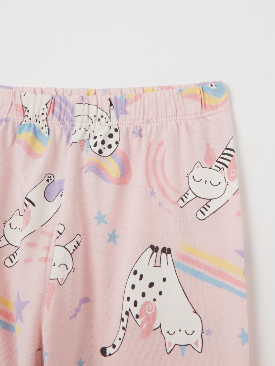 Organic cotton pyjamas with unicorn kittens print_3