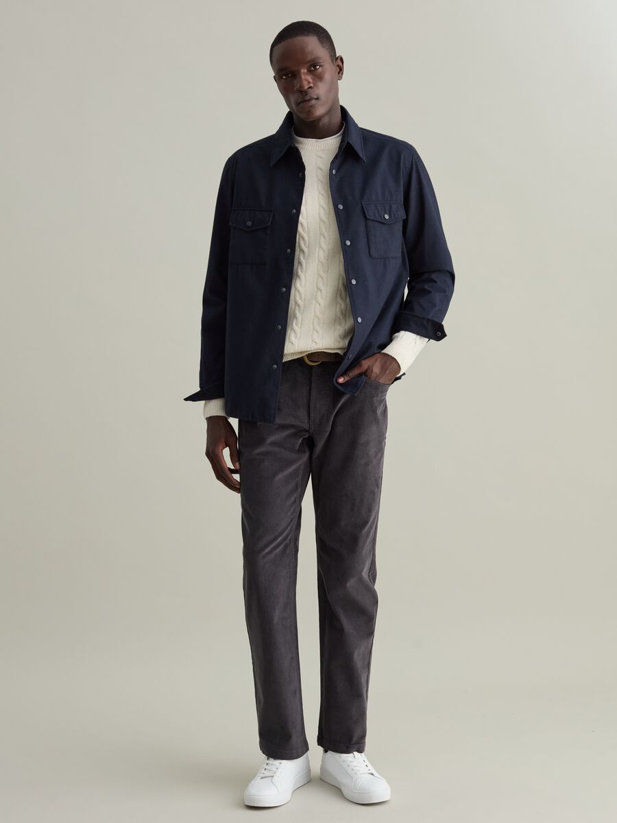 Corduroy trousers with five pockets_0