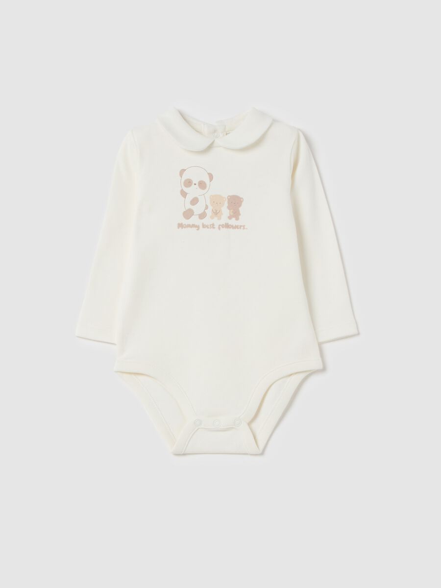 "Mommy best follower” bodysuit in organic cotton_0