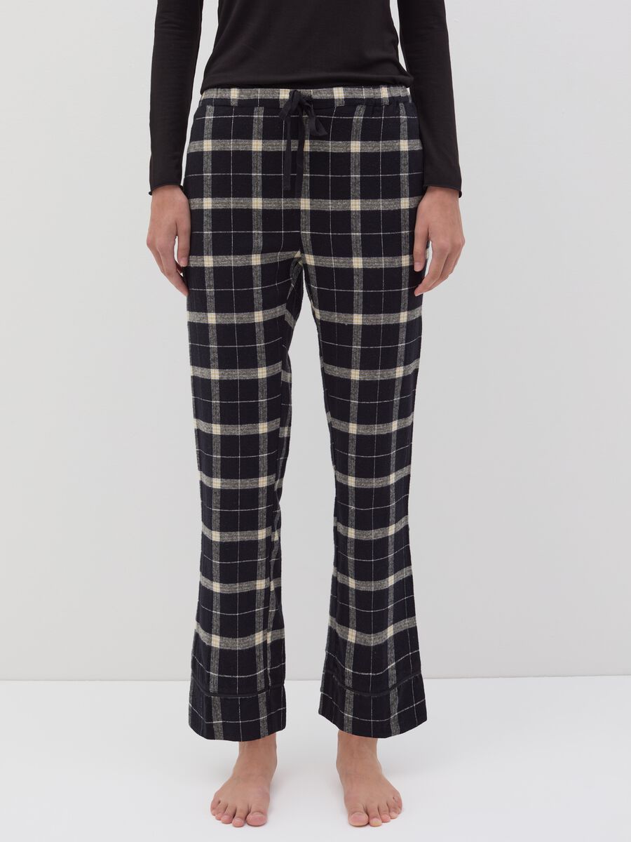 Check pyjama bottoms with lurex_1