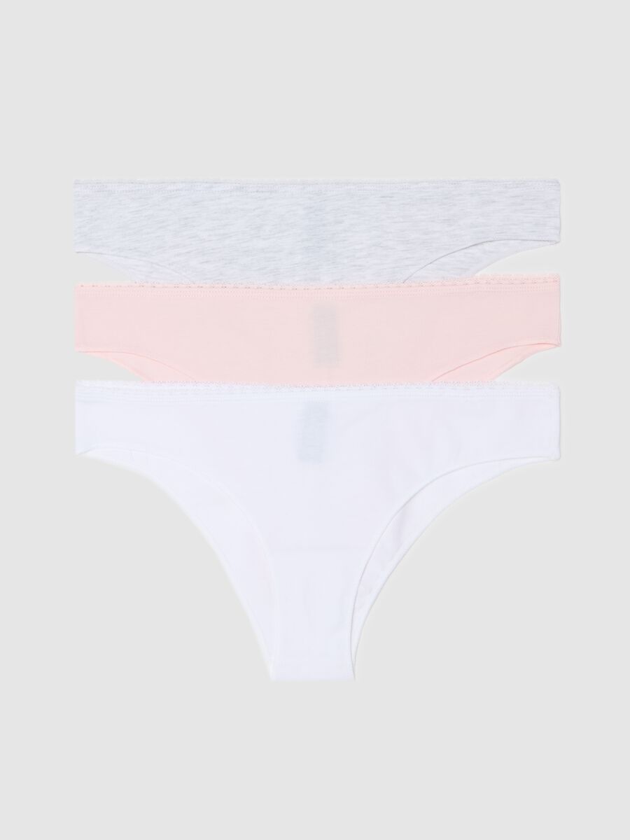 Three-pack Brazilian-cut briefs with lace_0