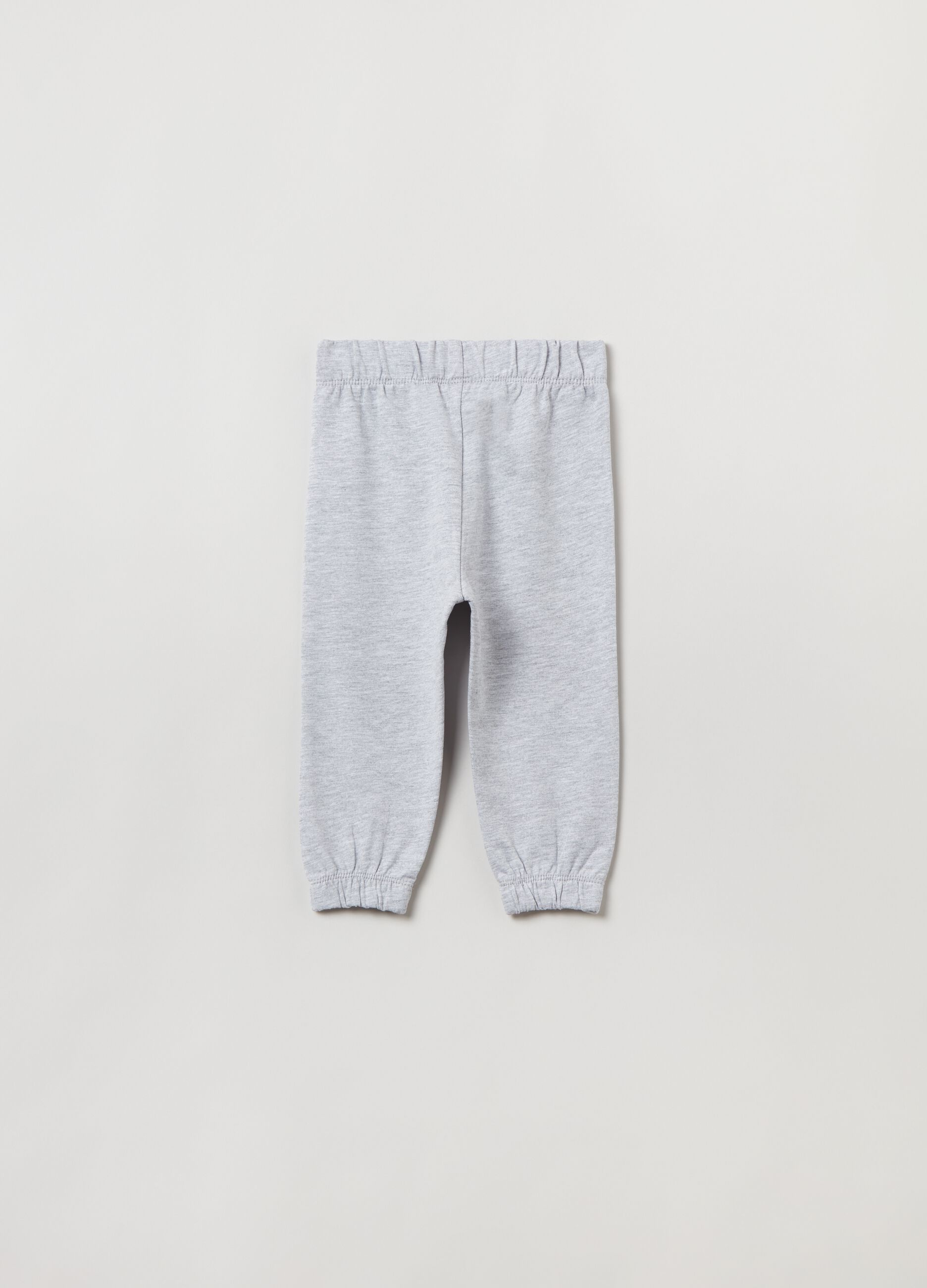 Fleece joggers with elasticated edging