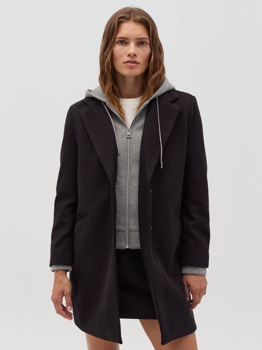 Coat with full-zip lining in fleece_1