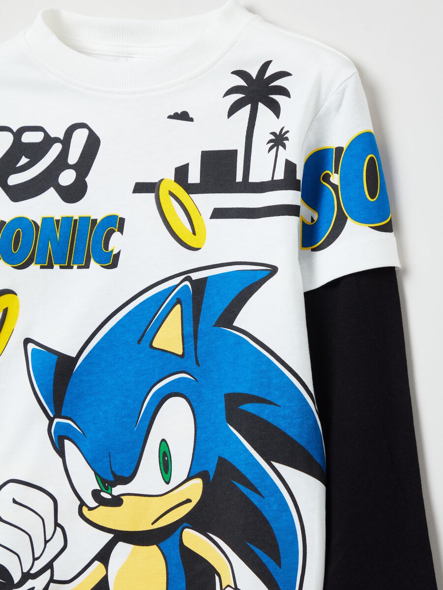 T-shirt with long sleeves and Sonic print_2