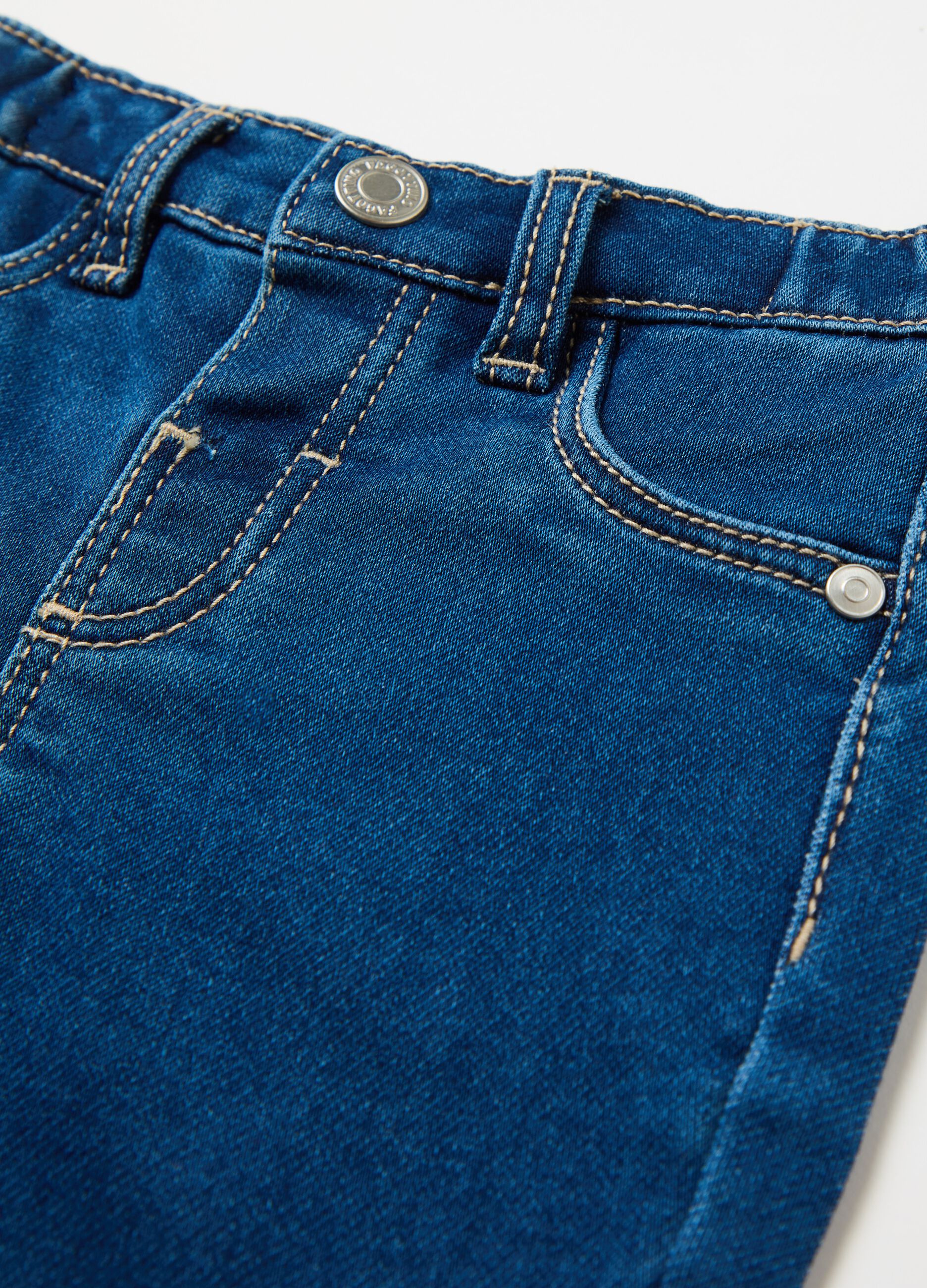 Jeans in French terry with pockets