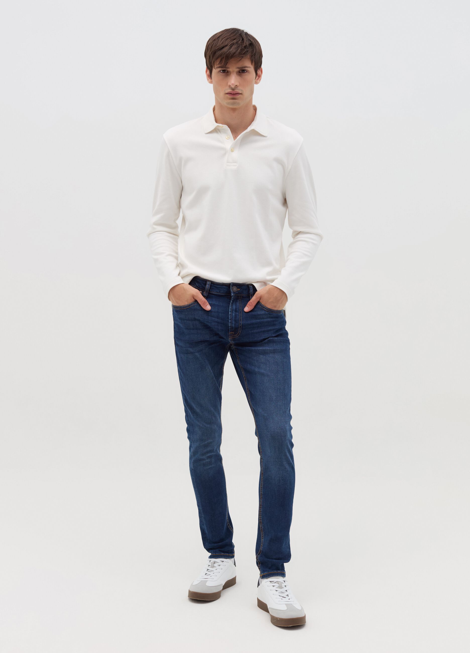 Super-skinny-fit jeans with fading