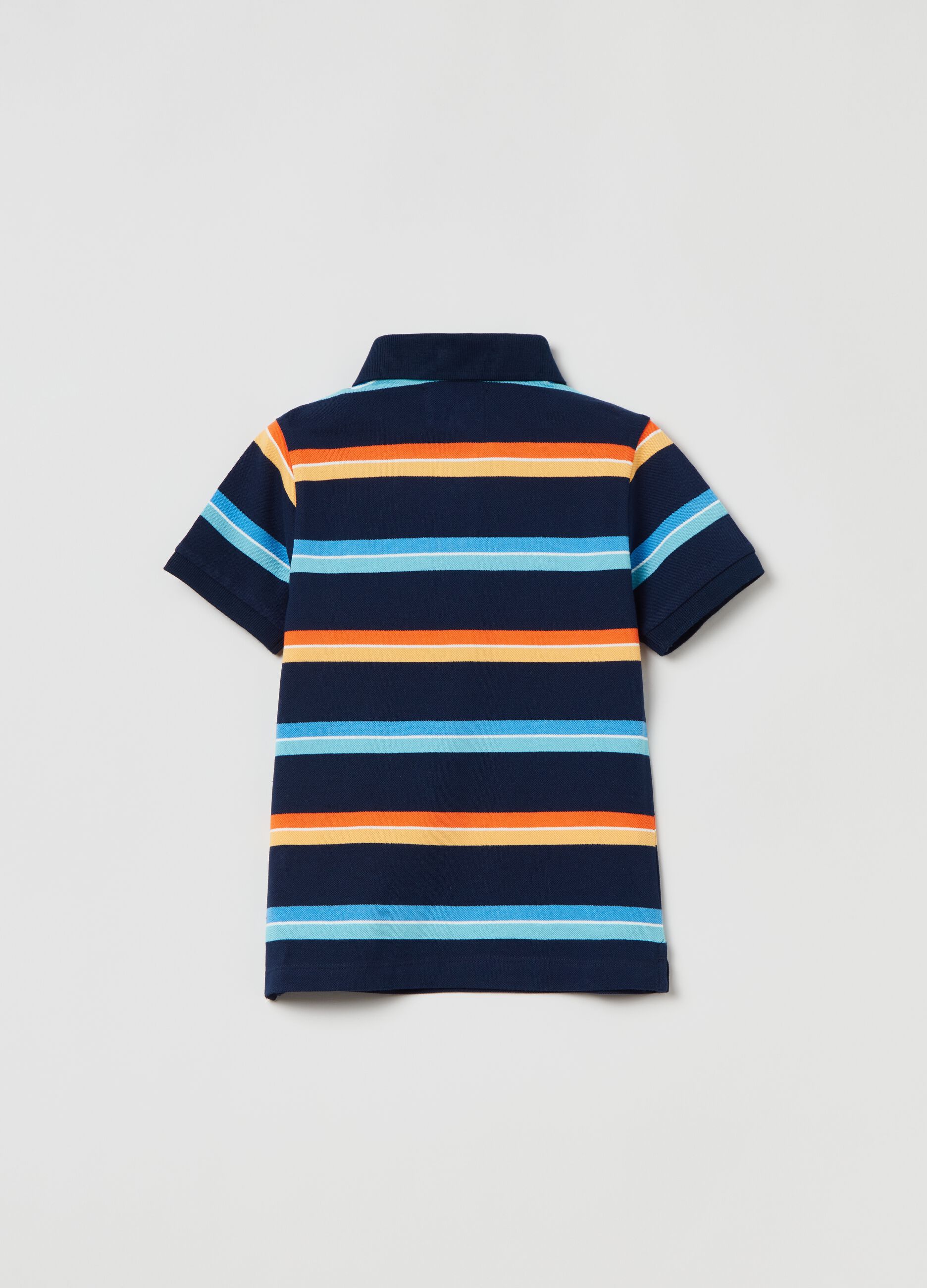 Grand&Hills striped pique polo shirt