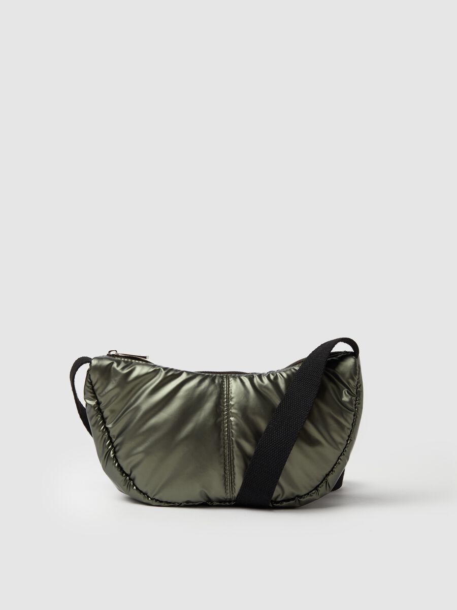 Essential metallic-effect half-moon bag_0