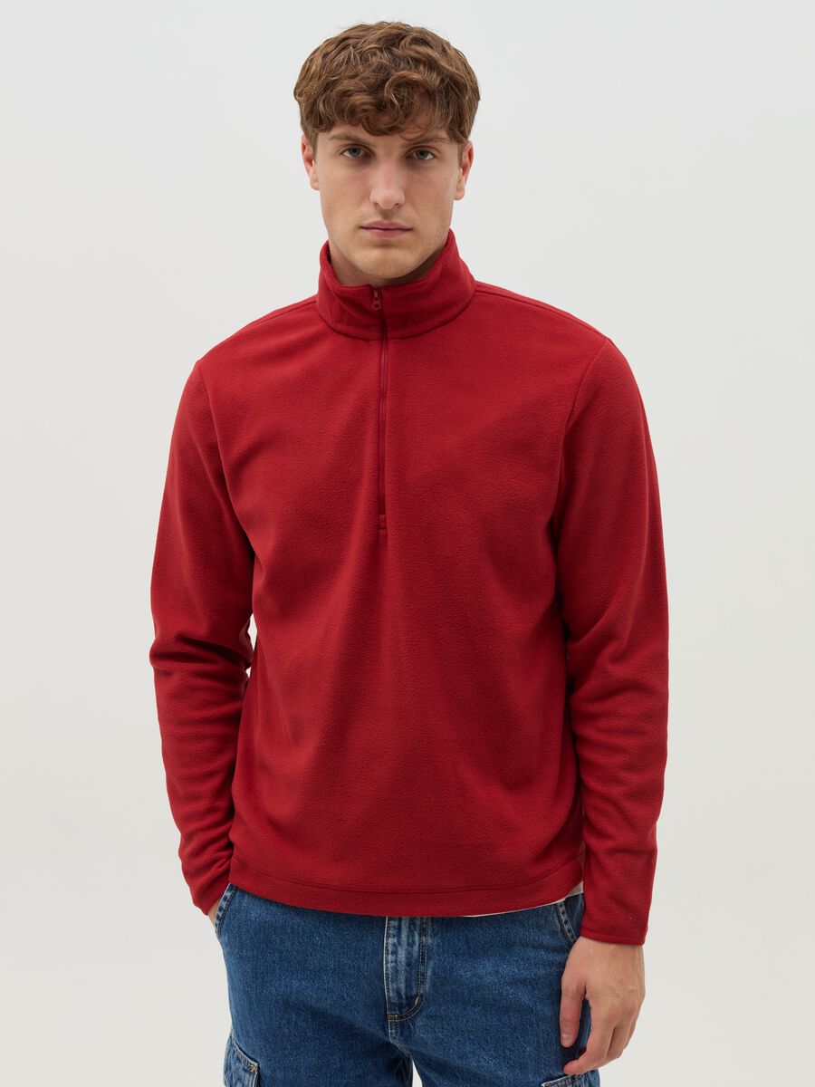 Half-zip sweatshirt in fleece_1