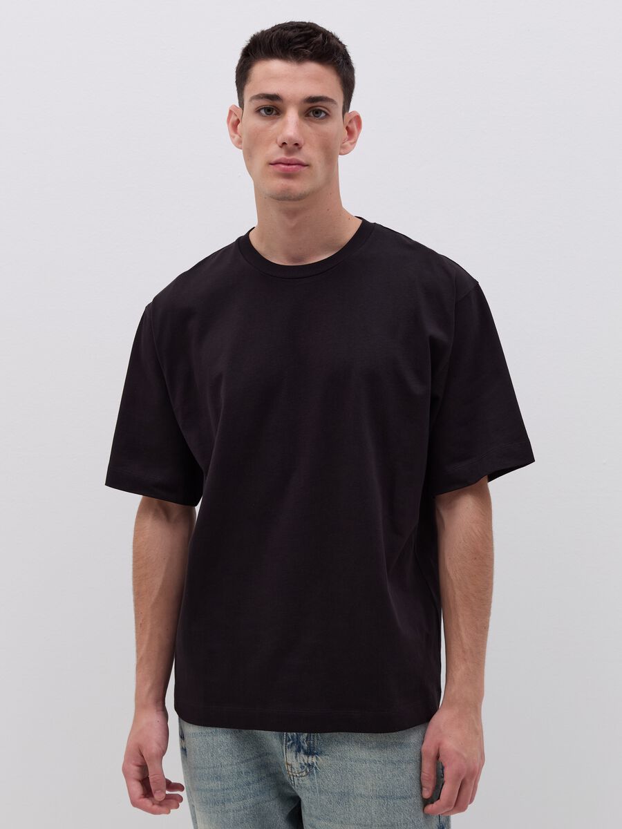 Cotton T-shirt with round neck_1