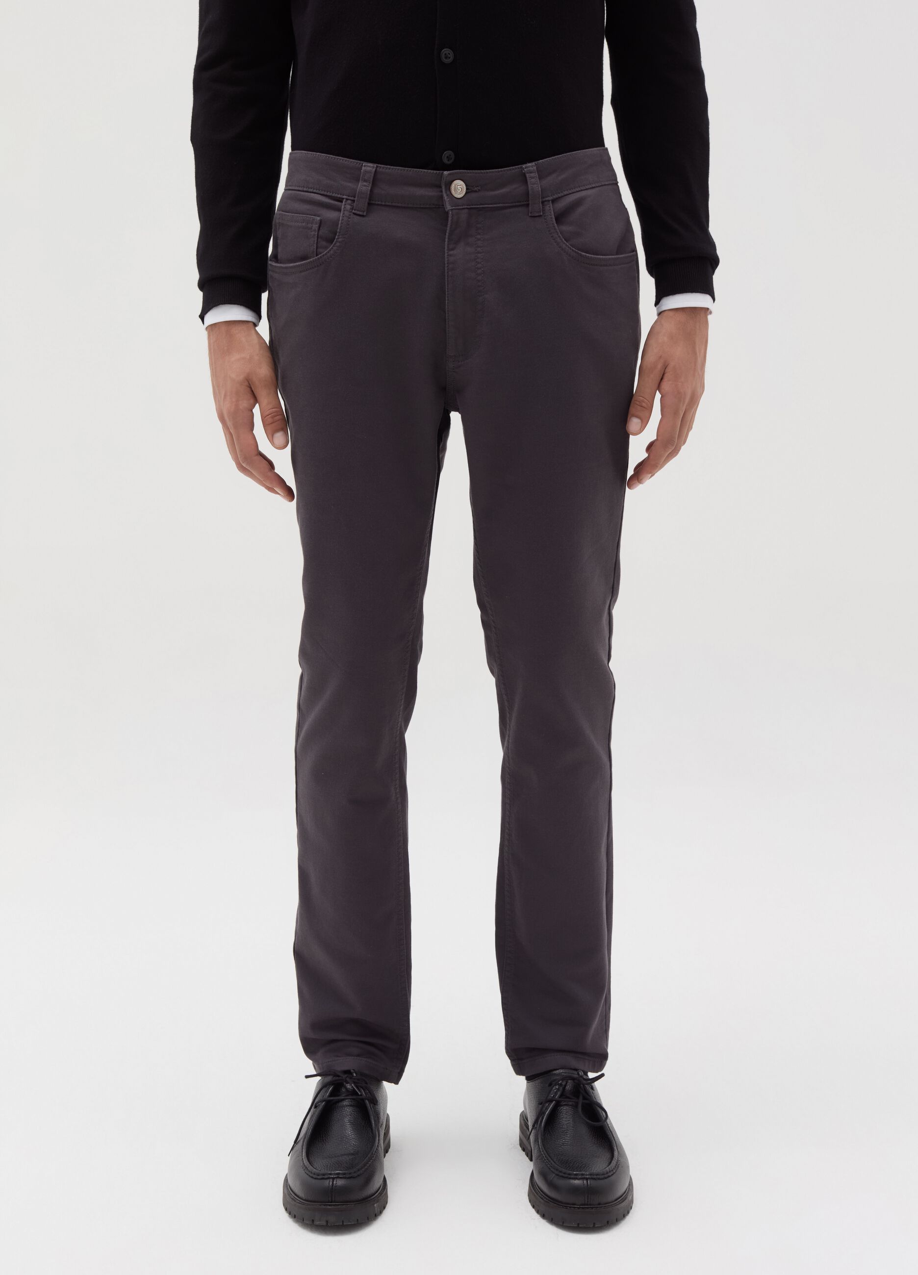 Five-pocket slim-fit trousers