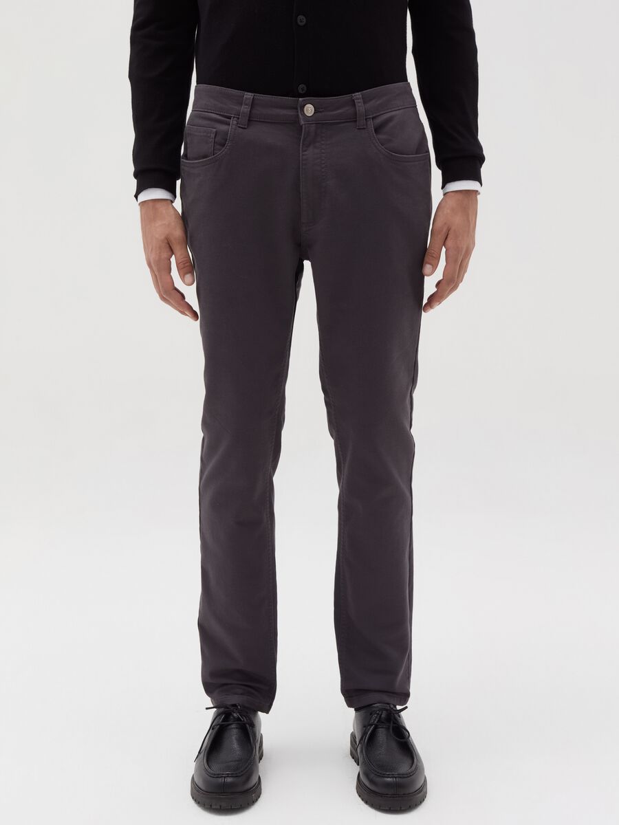 Five-pocket slim-fit trousers_1