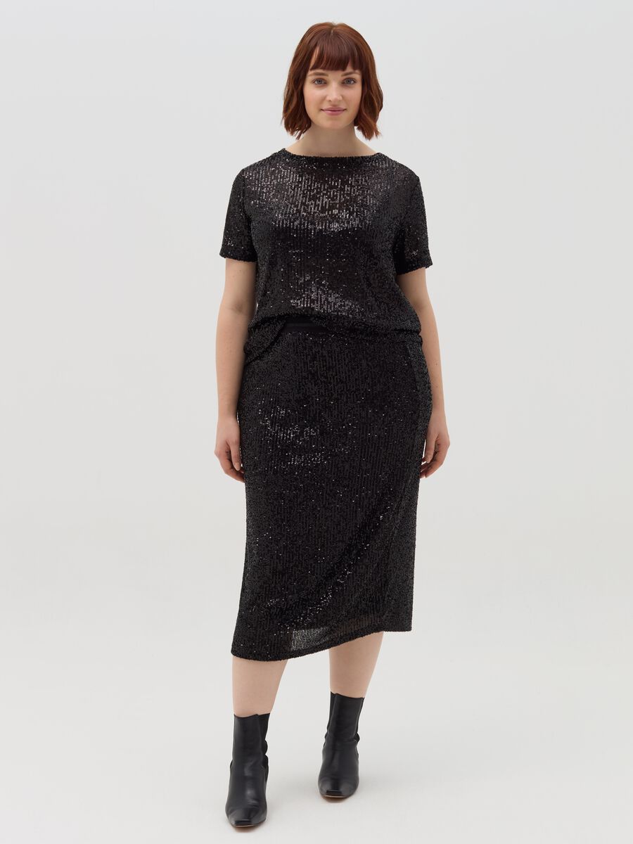 Curvy sequin midi skirt_0