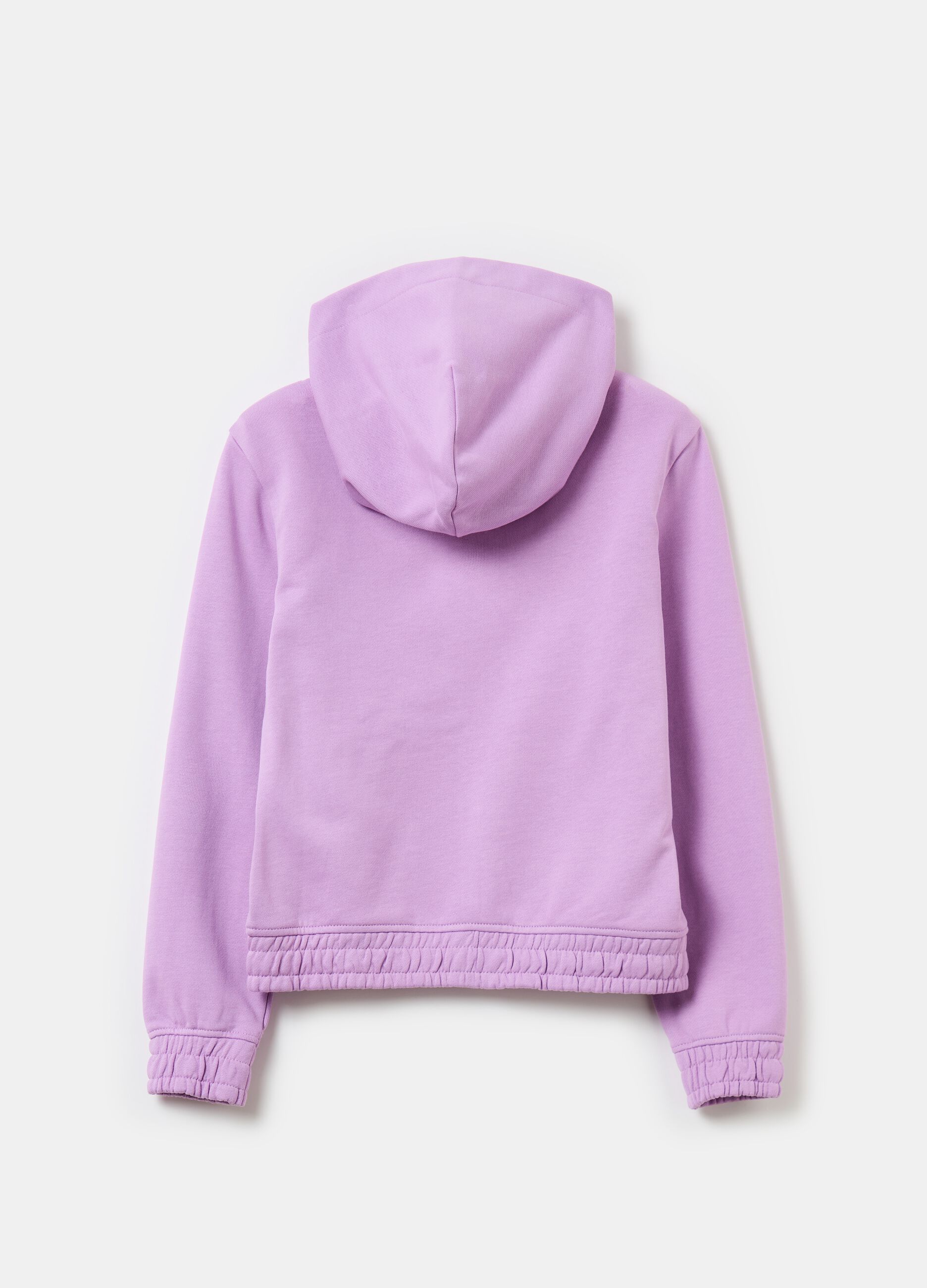 Essential organic cotton full-zip sweatshirt with hood