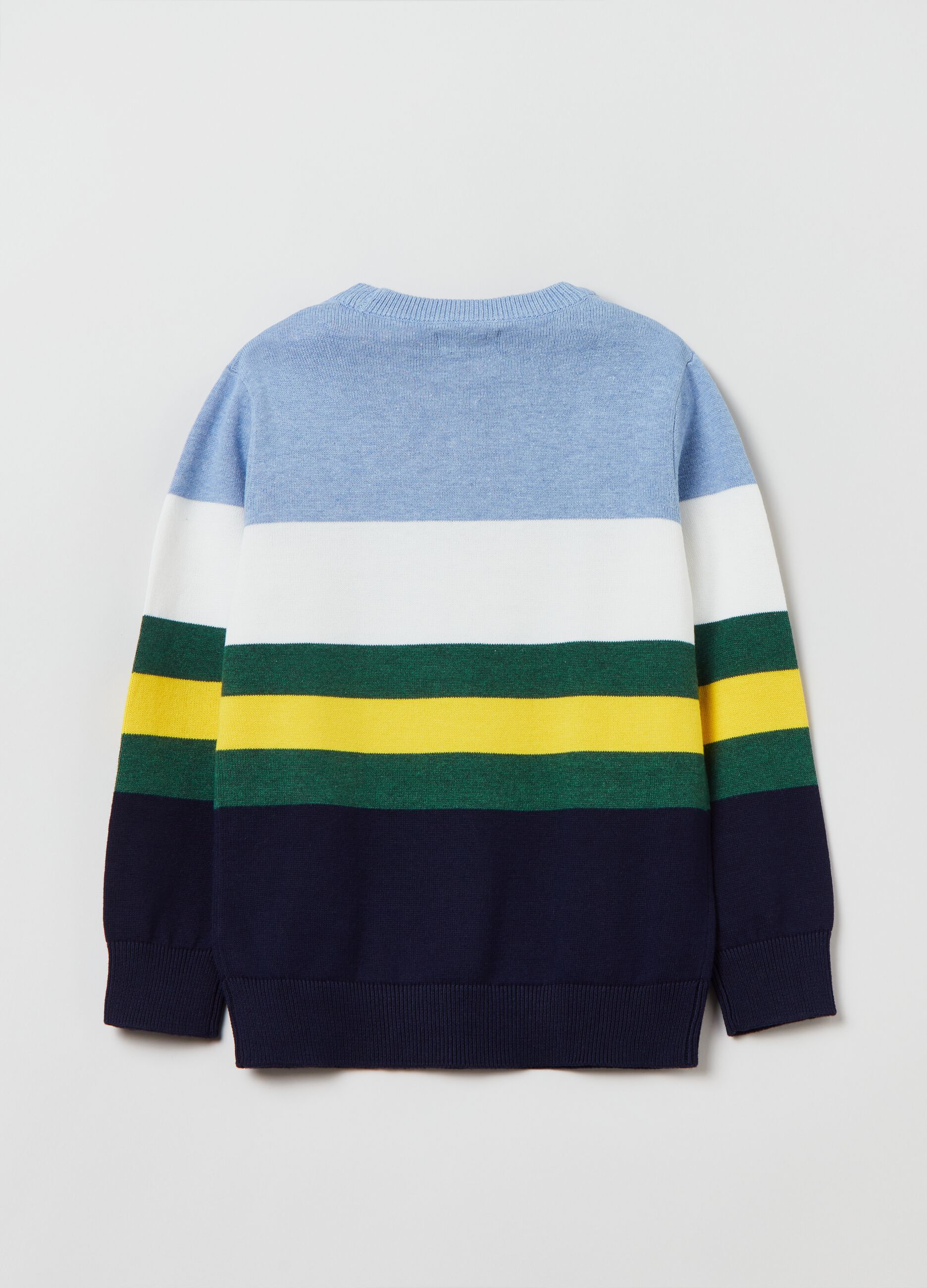 Striped knitted pullover